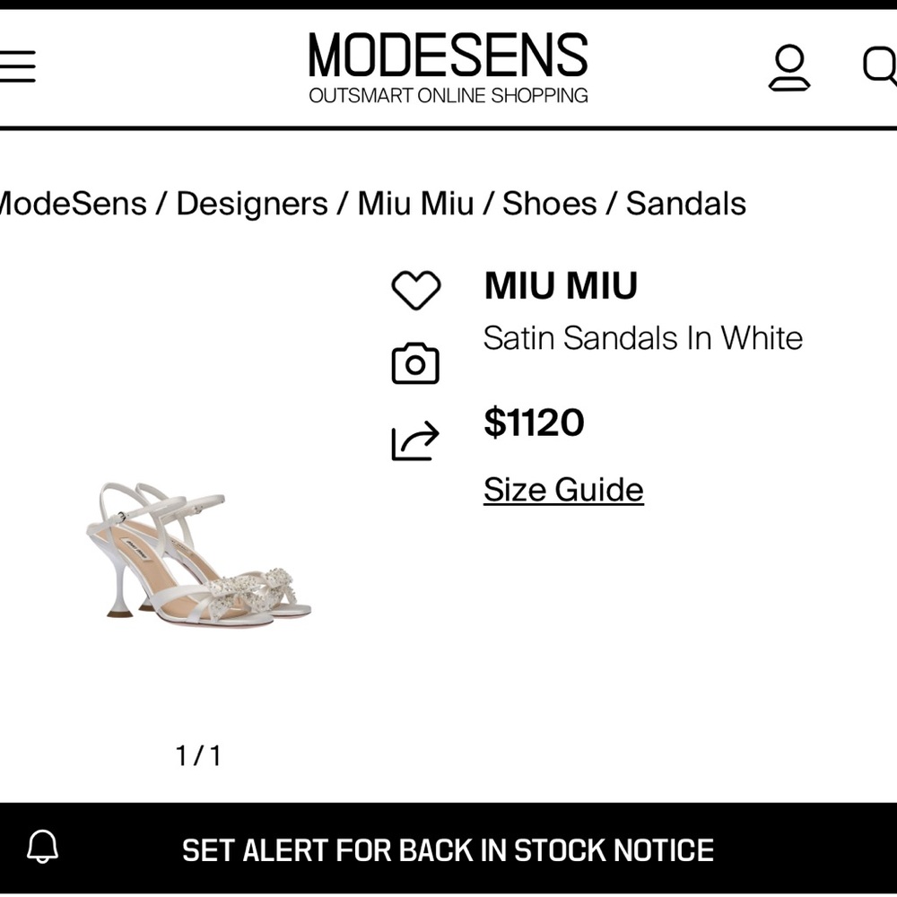 Miu Miu Bridal Satin White Crystal Heels